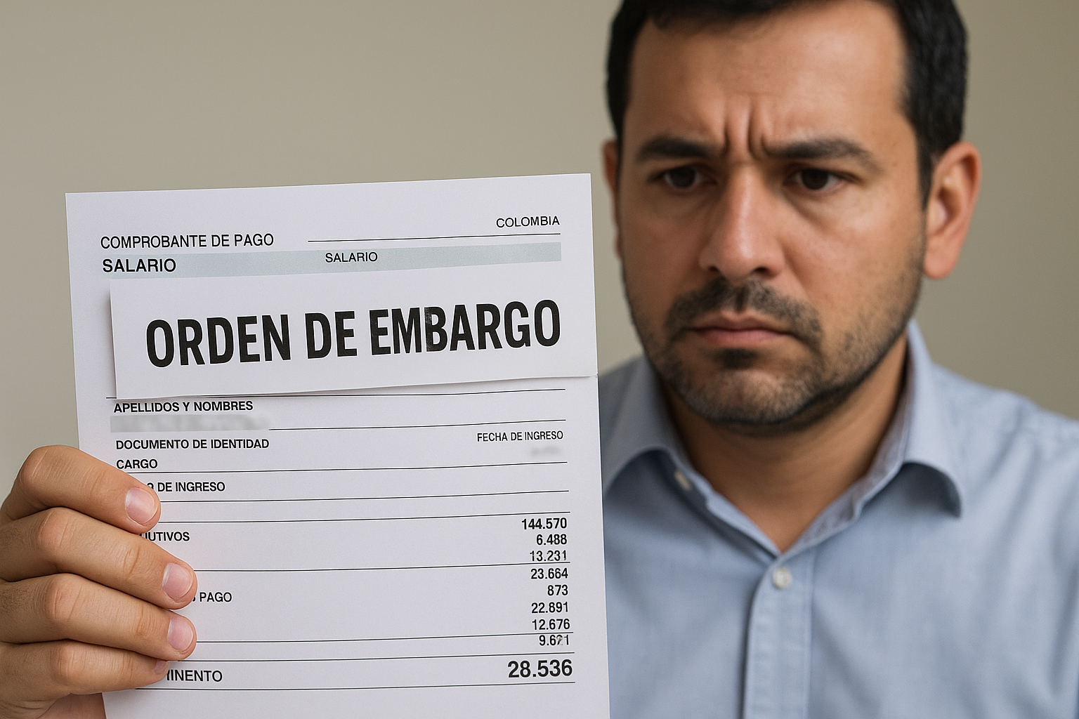 Retención de salario por no pagar alimentos en Colombia